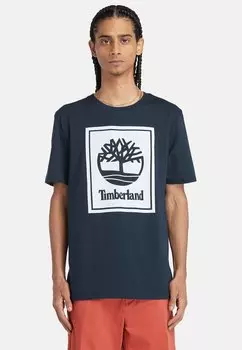 Футболка с принтом SHORT SLEEVE TEE Timberland, цвет dark sapphire