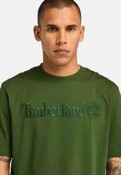 Футболка с принтом SHORT SLEEVE TEE Timberland, темно-зеленый