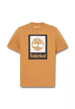 Футболка с принтом SHORT SLEEVE Timberland, коричневый