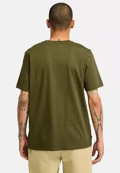 Футболка с принтом SHORT SLEEVE Timberland, оливковый