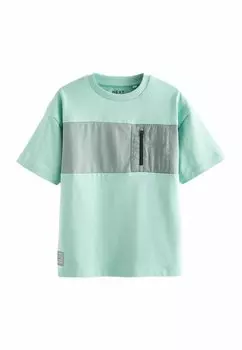 Футболка с принтом SHORT SLEEVE UTILITY REGULAR FIT Next, цвет mineral blue