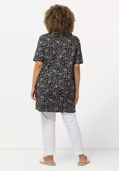 Футболка с принтом SHORT SLEEVE V-NECK Ulla Popken, черный