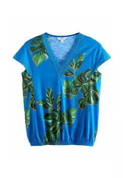 Футболка с принтом SHORT SLEEVE V-NECK BUBBLEHEM Next, синий