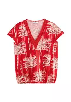 Футболка с принтом SHORT SLEEVE V-NECK BUBBLEHEM Next, красный