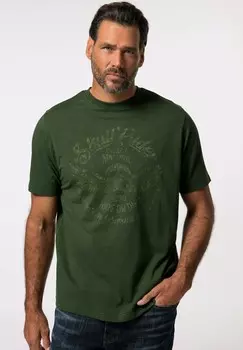 Футболка с принтом SHORT SLEEVE VINTAGE CHEST UP TO 8XL JP1880, темно-зеленый