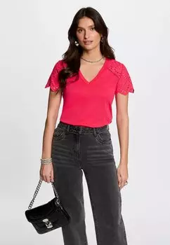 Футболка с принтом SHORT-SLEEVED Morgan, фуксия