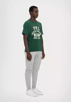 Футболка с принтом SHORT SLEEVED Polo Ralph Lauren, темно-зеленый