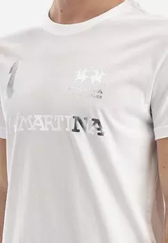 Футболка с принтом SHORT-SLEEVED T-SHIRT La Martina, белый