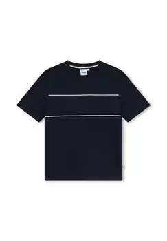 Футболка с принтом SHORT SLEEVES BOSS Kidswear, синий