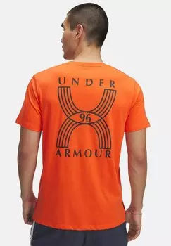 Футболка с принтом SHORT-SLEEVES RUN 96 Under Armour, оранжевый