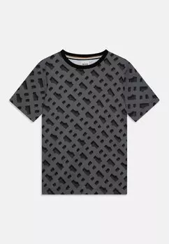 Футболка с принтом SHORT SLEEVES TEE BOSS Kidswear, цвет black