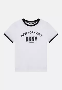 Футболка с принтом SHORT SLEEVES TEE DKNY, цвет white