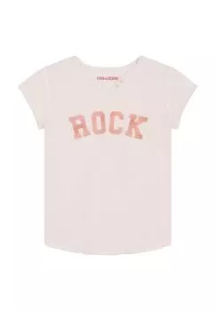 Футболка с принтом Short Sleeves Zadig & Voltaire, цвет cream pink