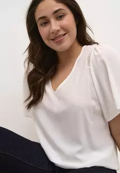 Футболка с принтом SIF ASMINE Culture, слоновая кость