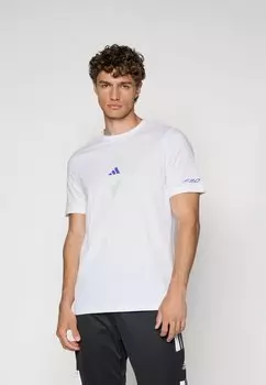 Футболка с принтом SIGN Adidas Performance, белый