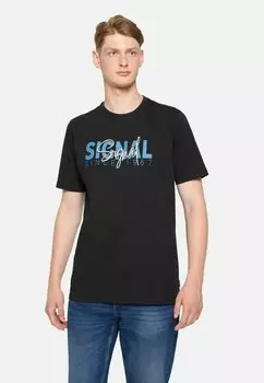 Футболка с принтом Signal, черный
