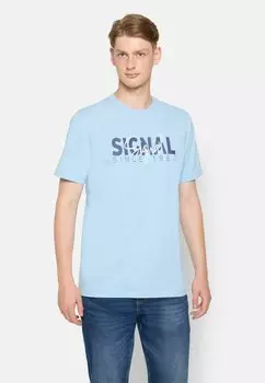 Футболка с принтом Signal, синий