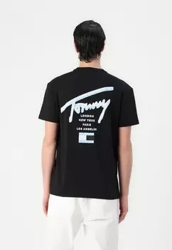 Футболка с принтом SIGNATURE CITY TEE UNISEX Tommy Jeans, черный