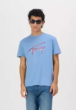 Футболка с принтом SIGNATURE TEE Tommy Jeans, черный