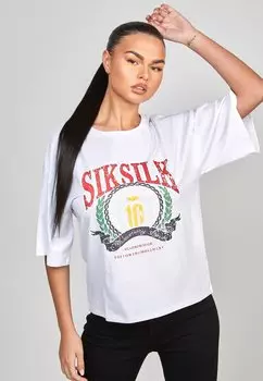 Футболка с принтом SIKSILK, белый