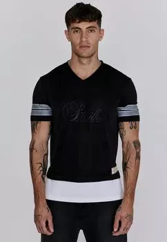 Футболка с принтом SIKSILK, черный