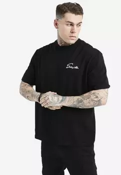 Футболка с принтом SIKSILK, черный