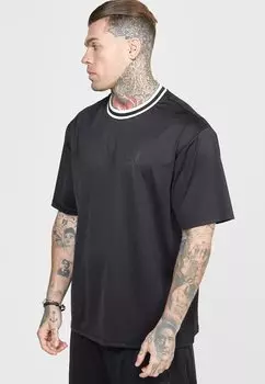 Футболка с принтом SIKSILK, черный