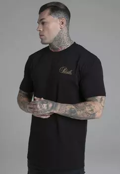 Футболка с принтом SIKSILK, черный