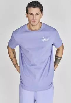Футболка с принтом SIKSILK, фиолетовая
