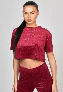 Футболка с принтом SIKSILK, красный