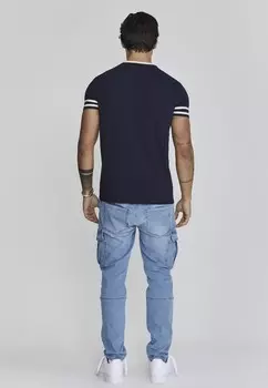 Футболка с принтом SIKSILK, темно-синий