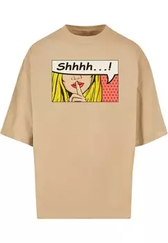 Футболка с принтом SILENT SIGN COMIC HUGE TEE Merchcode, цвет unionbeige