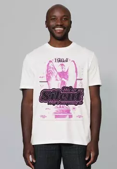 Футболка с принтом SILENT watapparel, белый