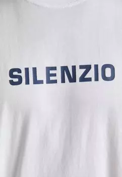 Футболка с принтом SILENZIO ASPESI, белый