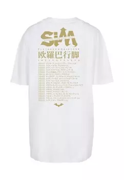 Футболка с принтом SIM KABUKI BOYFRIEND TEE Merchcode, белый