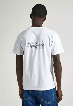 Футболка с принтом SINGLE CLIFORD Pepe Jeans, цвет white
