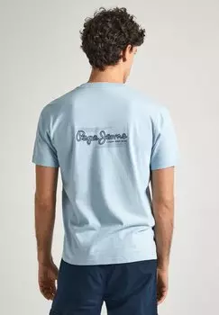 Футболка с принтом SINGLE CLIFORD Pepe Jeans, цвет stormy sea blue