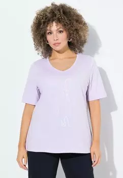 Футболка с принтом SINGLE LINE ANIMAL SHORT SLEEVE GRAPHIC Ulla Popken, светло-голубой