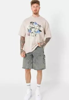 Футболка с принтом Sixth June, бежевый