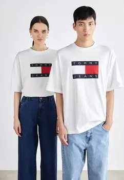 Футболка с принтом Skate Flag Tee Unisex Tommy Jeans, белый