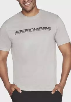 Футболка с принтом Skechers, серый
