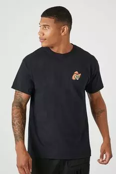 Футболка с принтом Skeleton Cowboy Forever 21, черный