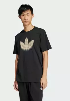 Футболка с принтом SKELETON TREFOIL adidas Originals, черный