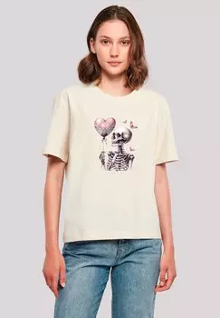 Футболка с принтом SKELETT HLT HERZBALLON F4NT4STIC, песочный