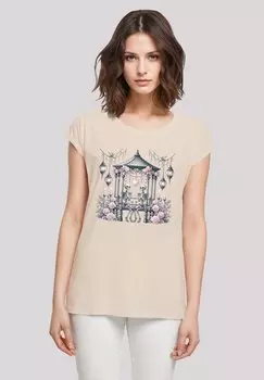 Футболка с принтом SKELETT PAAR VALENTINSTAG F4NT4STIC, песочный