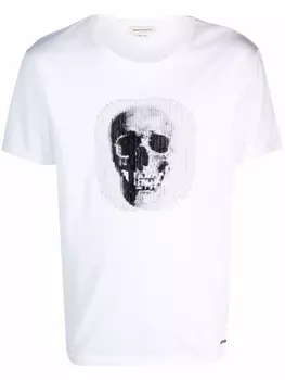 Футболка с принтом Skull Alexander McQueen, белый