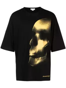 Футболка с принтом Skull Alexander McQueen, черный