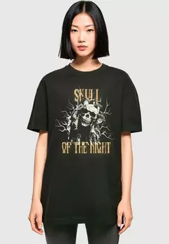 Футболка с принтом SKULL OF THE NIGHT Merchcode, черный