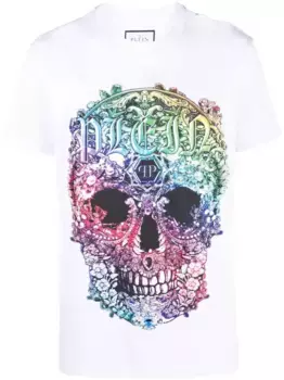 Футболка с принтом Skull Philipp Plein, белый