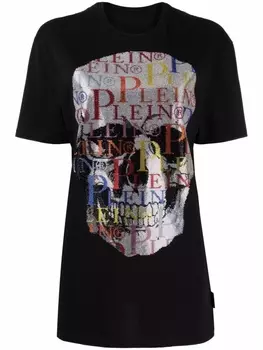 Футболка с принтом Skull Philipp Plein, черный